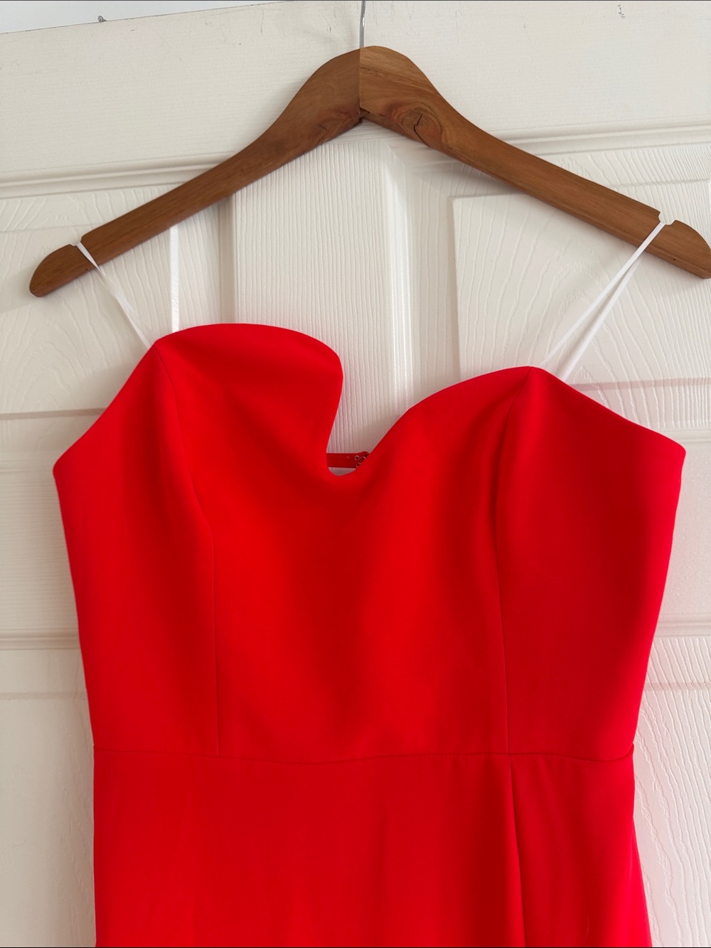 Amanda Uprichard Strapless Red Gown with Thigh Slit - Picture 5 of 10